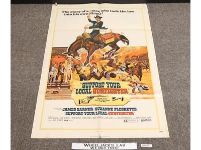 Support Your Local Gunfighter James Garner Original 1971 Movie Poster 41 x 27