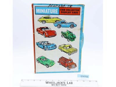 Miniature Car Collector Display Case W/ 21 Cars 1960's Tootsie Toys Storage Case