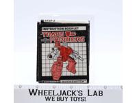 Quickswitch Instruction Manual Booklet 1987 Hasbro G1 Transformers