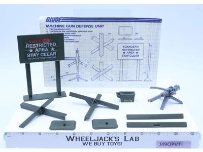 Machine Gun Defense Unit 100% Complete GI Joe 1984 Hasbro Action Figure Playset