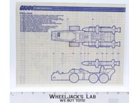 Cobra Adder 1987 ORIGINAL Instructions/ Blueprints G.I. Joe Hasbro Action Figure
