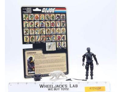 Snake Eyes & Timber V2 100% Complete 34 Cardback 1985 G.I. Joe Hasbro Vintage