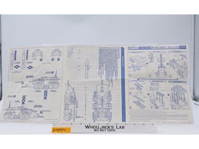 Rolling Thunder 1988 ORIGINAL Instructions Blueprints G.I. Joe Hasbro Vehicle