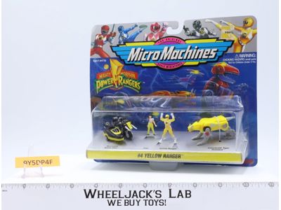 #4 Yellow Ranger Micro Machines Power Rangers 1994 Galoob NEW MOSC SEALED