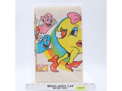 Ms. Pac-Man Table Cover Party Supplies 1982 Reed Vintage 52x96in NEW SEALED