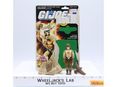 Raptor V1 100% Complete 34 Cardback 1986 G.I. Joe Hasbro Vintage Action Figure