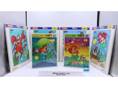 Lot of 6 Frame-Tray Puzzles The Little Mermaid Disney Golden Vintage NEW SEALED