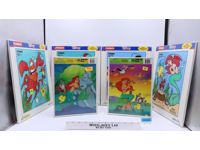 Lot of 6 Frame-Tray Puzzles The Little Mermaid Disney Golden Vintage NEW SEALED