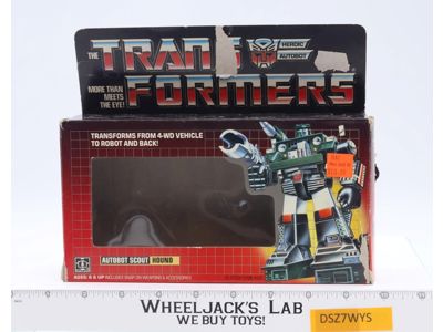 Hound BOX ONLY 1986 Vintage Hasbro G1 Transformers Action Figure