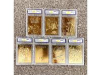 Lot of 7 WCG GRADED 10 Star Wars 1996 Score Board 23K Gold Cards