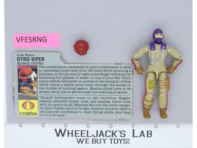 Gyro-Viper V1 100% Complete G.I. Joe 1987 Hasbro Vintage Action Figure