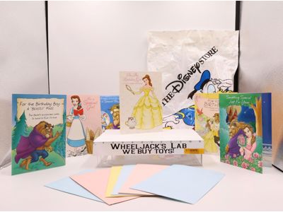Lot of 6 Birthday Cards W/ Envelopes Beauty and the Beast Disney Store NEW