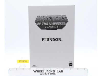 Plundor w/ Mailer MOSC NEW He-Man Classics MOTUC 2013 Mattel Action Figure
