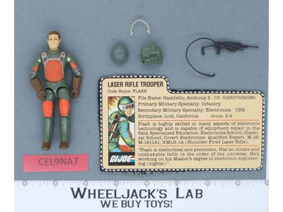 Flash V1.5 Swivel Arms 100% Complete G.I. Joe 1983 Hasbro Vintage Action Figure