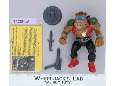Bebop HARD HEAD 100% Complete Teenage Mutant Ninja Turtles 1988 Playmates