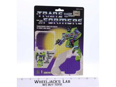 Bonecrusher Devastator Cardback Vintage 1985 G1 Transformers Action Figure