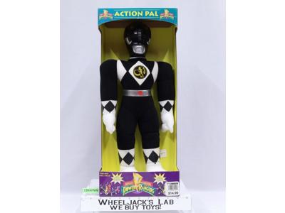 BLACK Mighty Morphin Power Ranger Plush Doll 18" Saban Toys 1993 Figure MIB NEW