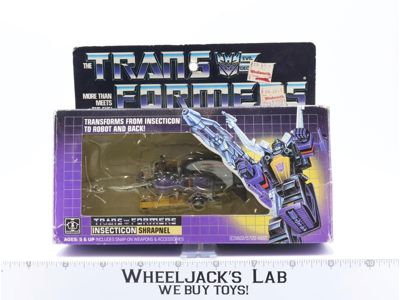 Shrapnel 100% Complete W/BOX & INSERT MIB 1985 Vintage G1 Transformers Figure