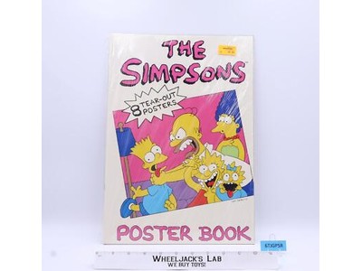 The Simpsons Poster Book 8 Tear-Out Posters 1990 Button-Up NEW SEALED