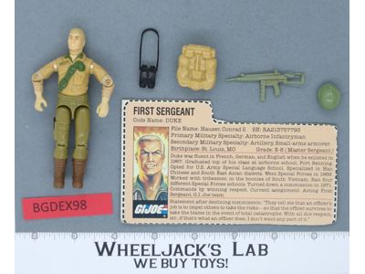 Duke V1 MAIL AWAY 100% Complete G.I. Joe 1983 Hasbro Vintage Action Figure