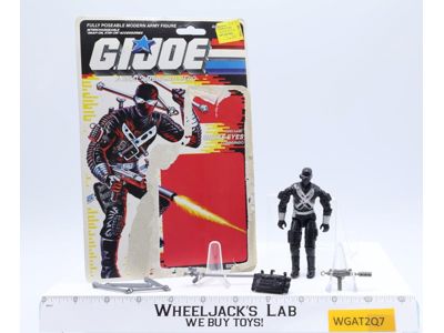Snake Eyes V3 Complete 22 Cardback 1989 G.I. Joe Hasbro Vintage Action Figure