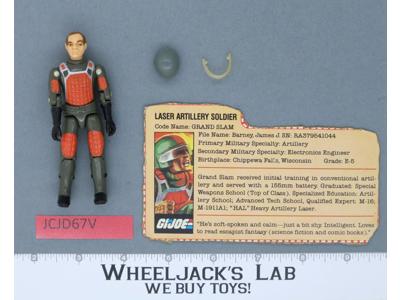 Grand Slam V1 Straight Arms 100% Complete G.I. Joe 1982 Hasbro Vintage Figure
