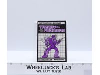 Mindwipe Instruction Manual Booklet Action Figure 1986 Hasbro G1 Transformers