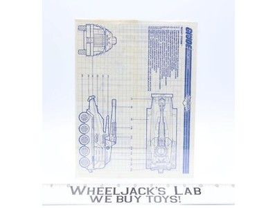 Night Storm 1988 ORIGINAL Instructions / Blueprints G.I. Joe Hasbro Vehicle