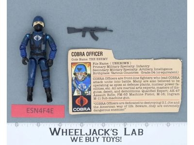 Cobra Officer V1.5 Swivel Arms 100% Complete G.I. Joe 1983 Hasbro Vintage Figure