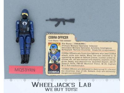 Cobra Officer V1.5 Swivel Arms 100% Complete 1983 G.I. Joe Hasbro Vintage Figure