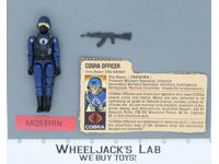 Cobra Officer V1.5 Swivel Arms 100% Complete 1983 G.I. Joe Hasbro Vintage Figure