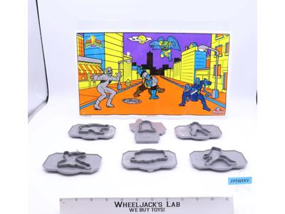 Play Doh Mat & 6 Cookie Cutter Molds Mighty Morphin Power Rangers 1994 Saban