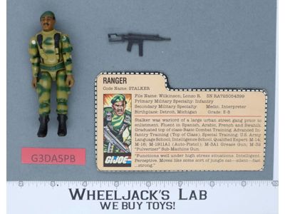 Stalker V1 Straight Arm 100% Complete G.I. Joe 1983 Hasbro Vintage Action Figure