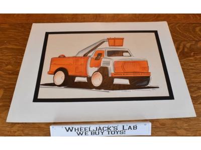 Lot of 5 Utility Truck Tonka INITIAL CONCEPT ART ILLUSTRATIONS SKETCHES