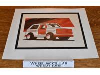Lot of 5 Rescue Truck Preschool Tonka INITIAL CONCEPT ART ILLUSTRATIONS SKETCHES