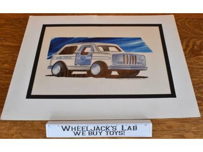 Lot of 3 US Mail Truck Tonka INITIAL CONCEPT ART ILLUSTRATIONS SKETCHES