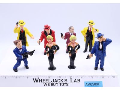 Lot of 8 Dick Tracy 1990 Applause Disney Vintage PVC Action Figures