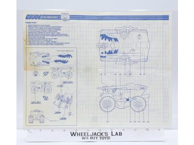 Tiger Paw 1988 ORIGINAL Instructions / Blueprints G.I. Joe Hasbro Action Figure