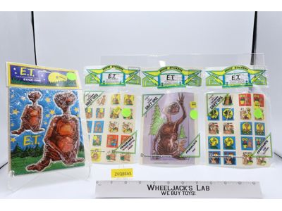 Lot of 4 Movie Stickers E.T. The Extra-Terrestrial Jumbo Sniff-Ums NEW SEALED