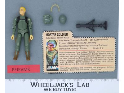 Short-Fuze V1 Straight Arms 100% Complete G.I. Joe 1982 Hasbro Vintage Figure