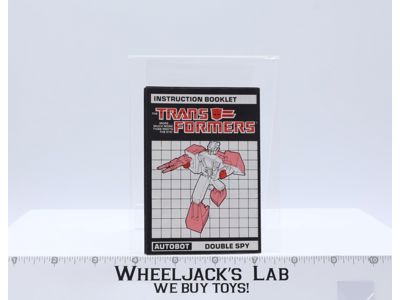 Punch Double Spy Instruction Manual Booklet 1986 Hasbro G1 Transformers