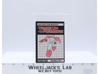 Punch Double Spy Instruction Manual Booklet 1986 Hasbro G1 Transformers