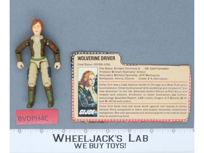 Cover Girl V1 100% Complete G.I. Joe 1983 Hasbro Vintage Action Figure