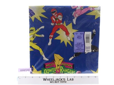 Gift Wrap Sheet Mighty Morphin Power Rangers 1994 Hallmark Cards NEW SEALED
