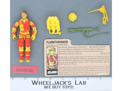 Blowtorch V1 100% Complete G.I. Joe 1984 Hasbro Vintage Action Figure