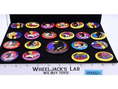Lot of 21 Dick Tracy Buttons Pinbacks 1990s Disney Vintage