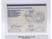 L.A.W. (Laser Artillery Weapon) 1986 ORIGINAL Instructions Blueprints G.I. Joe