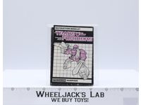 Rampage Action Figure Instruction Manual Booklet 1986 Hasbro G1 Transformers