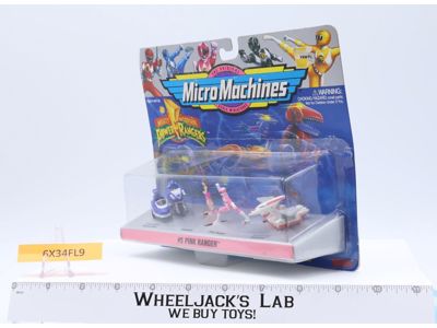 #5 Pink Ranger Micro Machines Power Rangers 1994 Galoob Vintage NEW MOSC SEALED