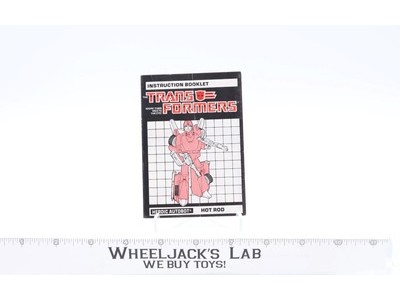 Hot Rod Instruction Manual Booklet Action Figure 1986 Hasbro G1 Transformers